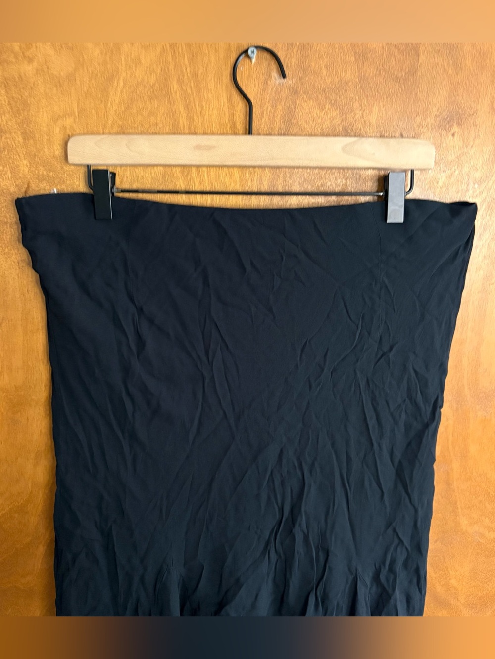 J. Crew Gwyneth Flounce Hem Midi Slip Skirt Black Chiffon XL Goth Fairy Grunge - Picture 4 of 11